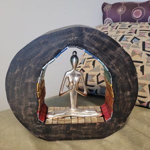 Yoga Lady Statue Mosaic